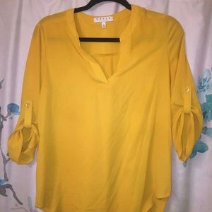 Yellow quarter sleeve blouse